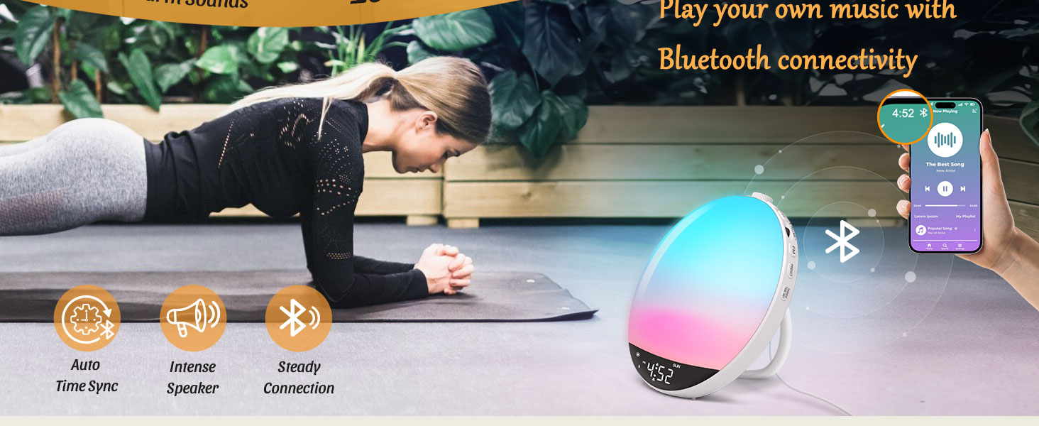 alarm clock with bluetooth speaker