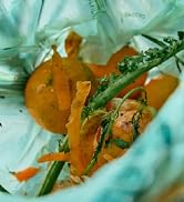 food scraps in biobag