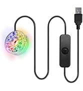 LED Aquarium Light, Colorful Submersible LED Light Waterproof USB Underwater Light for Aquarium F...