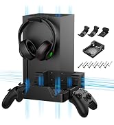 ZAONOOL Wall Mount for Xbox Series X with 2 Controller Holders and 1 Headset Stand, Wall Mount Ki...