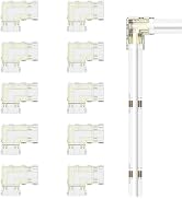 MIWISE 10mm Connectors Kit for 4-Pin RGB COB LED Strip,10pcs Gapless L-Shaped Connectors,Solderle...