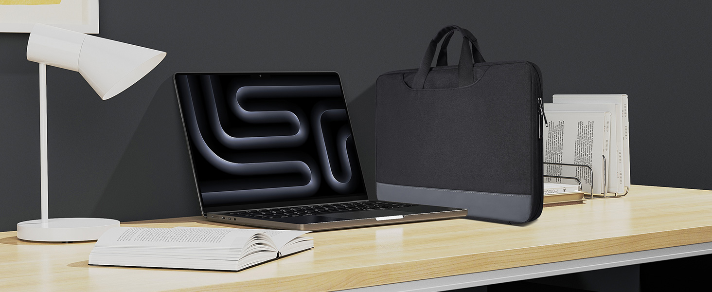 Waterproof Laptop Sleeve Briefcase Men Women Bag with Organizer