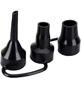Air Pump Replacement Nozzles: Plastic Nozzles for Inflatables, 3 Sizes for Air Beds/Mattresses, D...