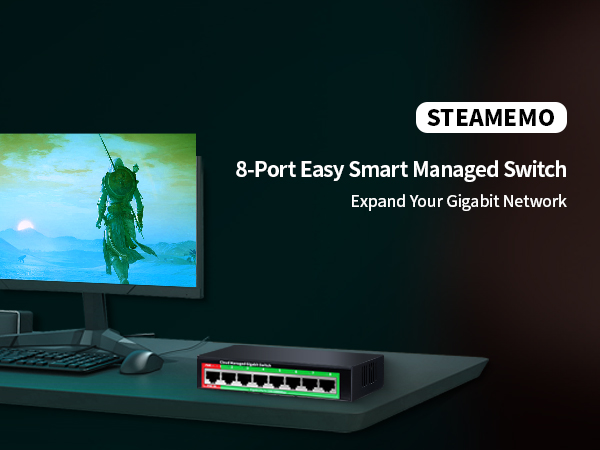 8 Port gigabit managed switch