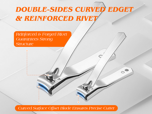 DOUBLE-SIDES CURVED EDGET & REINFORCED RIVET