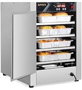 ROVSUN Hot Box Food Warmer Pizza Warmer w/Water Tray Removable Shelves, Hot Holding Cabinet Pretz...