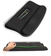 KUOSGM Ergonomic Wave Wrist Rest with Keyboard Stand, Cushioned Palm Rest, Comfortable Integrated...