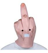 DS. DISTINCTIVE STYLE Middle Finger Mask Funny Halloween Head to Wear Latex Costume Mask