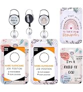 Teacher Retractable Badge Holders Reel - 2PCS Bible Verse Christian ID Badge Holder Religious Car...