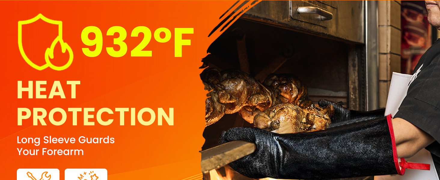 bbq gloves heat resistant cooking