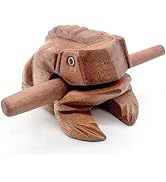BSIRI 4" Frog Guiro Rasp - Small Instrument Musical Wooden Percussion Wood Block Instrument of Fr...