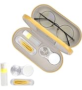 cauyuan Eyeglass Case,Double Sided Portable Contact Lens Case,2 in 1 Portable Contact Multifuncti...