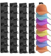 Eiito Hat Organizer for Baseball Caps, 4 Pack Strong Adhesive Hat Rack for Wall, Multilayer Hat S...