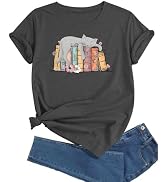 J&DHUASHA Women's Shirt Funny Graphic Tshirt Casual Short Sleeve Tee Tops