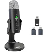 ZealSound Wireless Microphone,USB Mic for iPhone PC iPad Android Phone-Cordless Condenser Desktop...