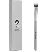 TEOYALL Under-Eye Concealer Brush, Small Flat Angled Synthetic Bristles Flawless Coverage Multita...