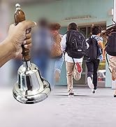 ARSUK Hand Held Ringing Bell, Wooden Handle Large Handbell for Teachers, Seniors, Services, Patie...