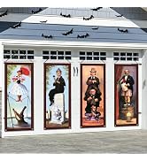 Arosche Halloween Decorations Large Halloween Haunted Mansion Stretching Portraits Banner 4Pcs Vi...
