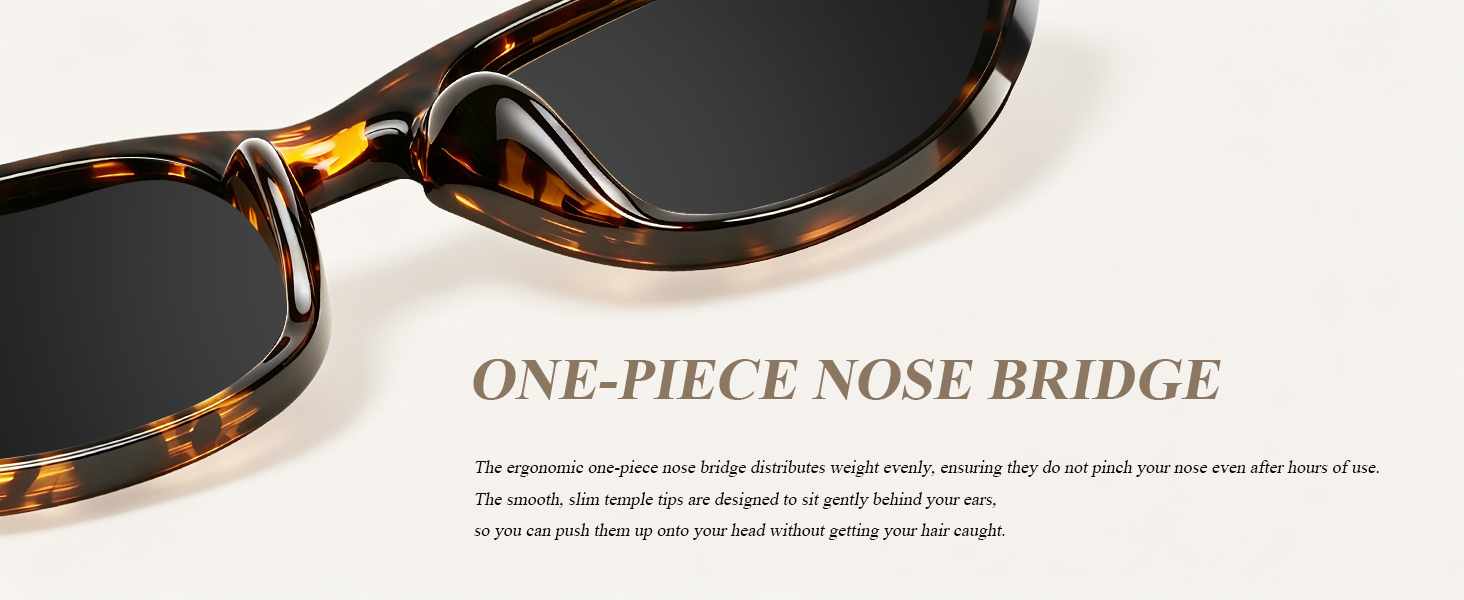 The ergonomic one-piece nose bridge distributes weight evenly, do not pinch nose after hours of use