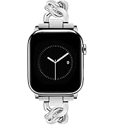 JR.DM Silver Watch Bands for Women Compatible with Apple Watch 38mm 40mm 41mm 42mm(S10/11) Adjust...