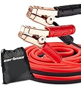 CARTMAN 1 Gauge 25Feet Jumper Cables 800AMP Heavy Duty Booster Cables with Carry Bag