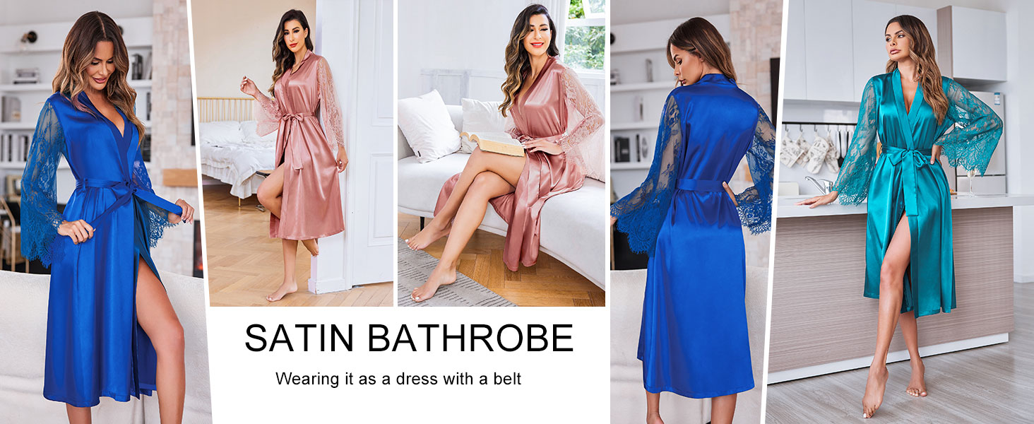 silk robe for women