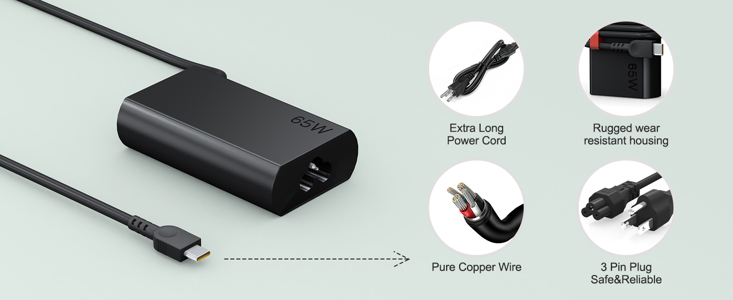 65w laptop charger usb c