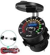 12 Volt USB Socket Outlet, Qidoe 30W USB C PD3.0 Waterproof USB Charger Socket & QC3.0 Power Outl...