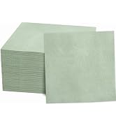 FLOWERCAT 100-Count 2-Ply Sage Green Napkins Cocktail Napkins - Green Beverage Napkins Disposable...