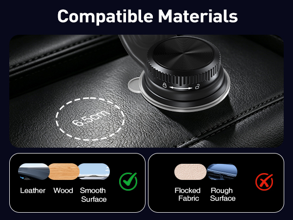 Compatible Materials: Leather/Wood/Smooth Surfaces