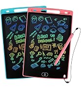 LCD Writing Tablet, 2 Packs Drawing Pads for Kids 3 4 5 6 Years Old 8.5 Inch Colorful Lines Doodl...