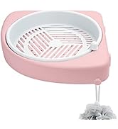 Feilifan Corner Shower Caddy, Plastic 360 Rotating Shower Organizer with Hooks, Bathroom Adhesive...