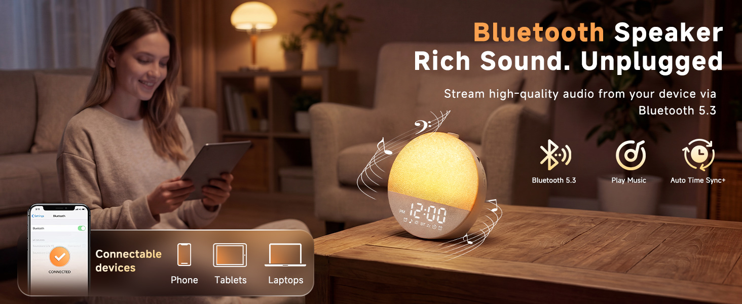 Bluetooth SpeakerRich Sound. Unplugged,Stream high-quality audio from your device via Bluetooth 5.3