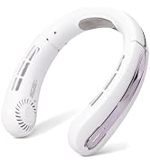 Portable Neck Fans that Blow Cold Air, Rechargeable Personal Small Wearable Cooler With 3-Speed, ...