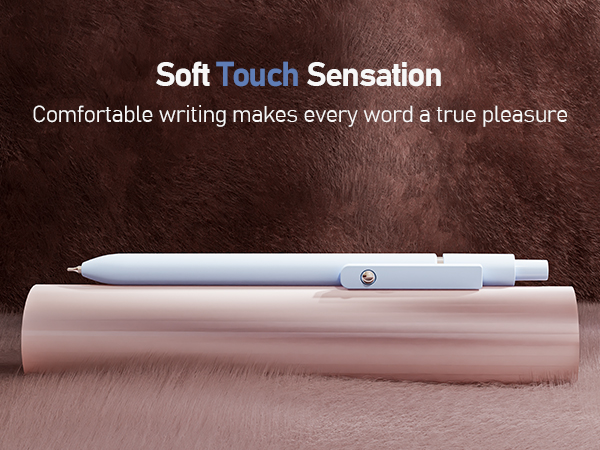 comfortable grip soft touch sensation gel ink pen