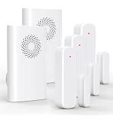 Wireless Door Sensor Chime, Door Open Alarm When Entry Business/Office/Store (500ft Range 51 Ring...