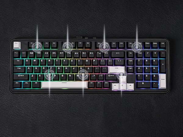 a keyboard with a keyboard and a mouse