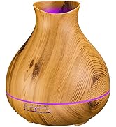 BZseed Aromatherapy Essential Oil Diffuser 550ml 12 Hours Wood Grain Aroma Diffuser with Timer Co...