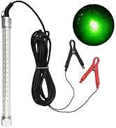 OROOTL LED Underwater Fishing Light, Super Bright 40000 Lumens 12V 80W Green Submersible Fishing ...