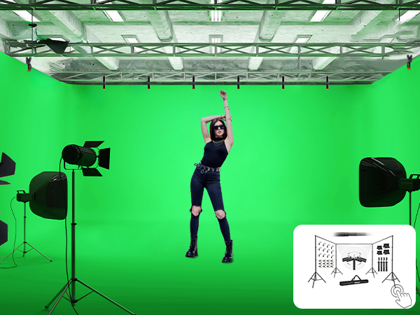 EMART Backdrop Stand, 30x7ft Large Adjustable Backdrop Stand phone