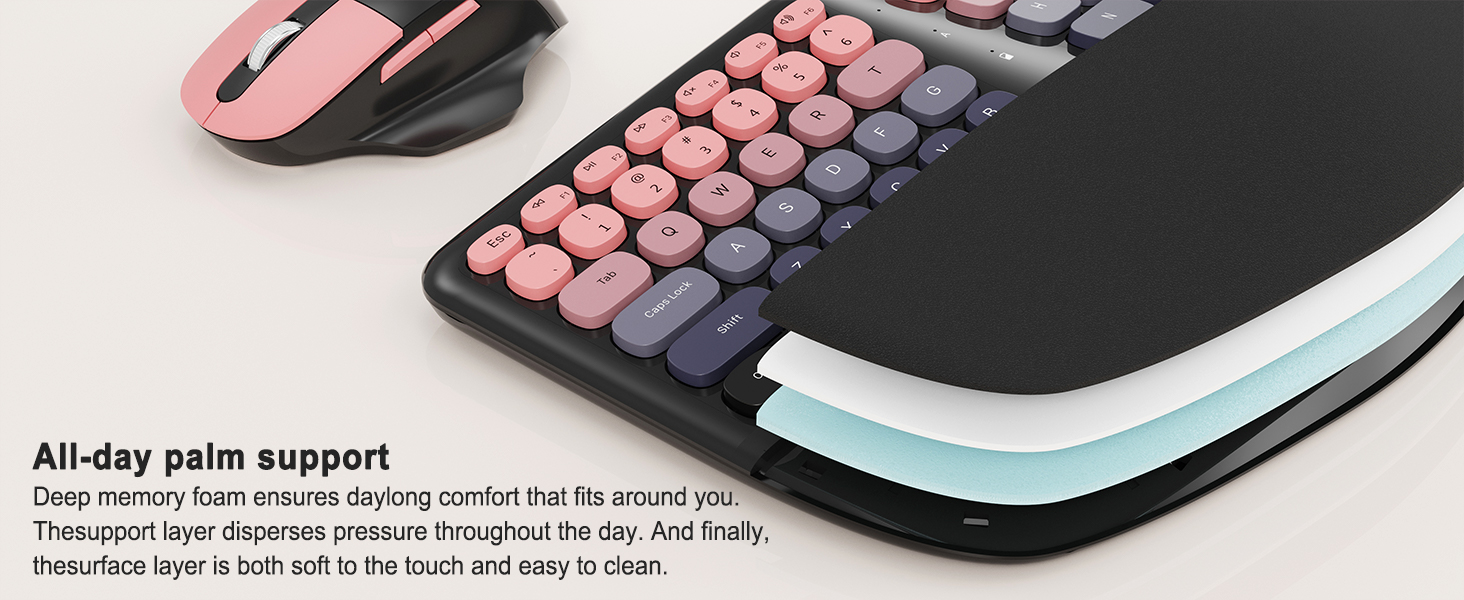 Ergonomic Wireless Keyboard and Mouse