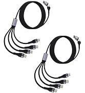 UCEC 4 in 2 USBC/A to USB C Multi Charging Cable, 2PACK 4FT USB C Splitter Type C Charger Cord wi...