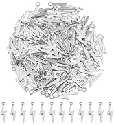 DICOSMETIC 100Pcs Alloy Lightning Charms Lightning Bolt Charms 27x7.5x2mm Thunder Charms Tiny Fla...