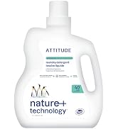 ATTITUDE Liquid Laundry Detergent, EWG Verified, HE Compatible, Plant-Based & Vegan, Natural Laun...