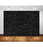 BELECO 7x5ft Fabric Black Starry Sky Backdrop Night Sky Stars Outer Space Galaxy Universe Backgro...