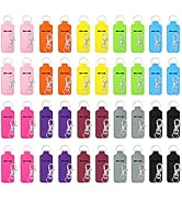 Krijuess 40Pcs Chapstick Holder Key Chain Lipstick Holder with 40Pcs Keychains,Portable Lip Balm ...