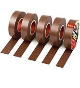 RED WOLF 5 Pack Brown Electrical Tape 3/4 Inch x 66 Ft Industrial Grade UL/CSA Listed 7 Mil Thick...