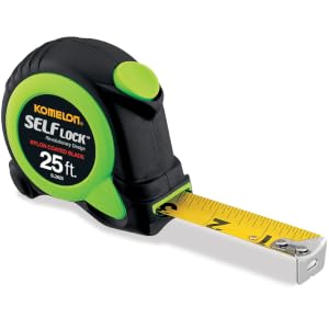 Tape Measure; self-lock; komelon, keson, 25, twenty five, measuring, tape, measuring tape,