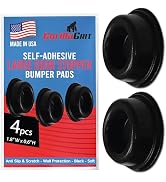 Rubber Door Stopper Bumpers (Pack of 4) Black - Made in USA - Self-Adhesive Wall Protectors. Prev...