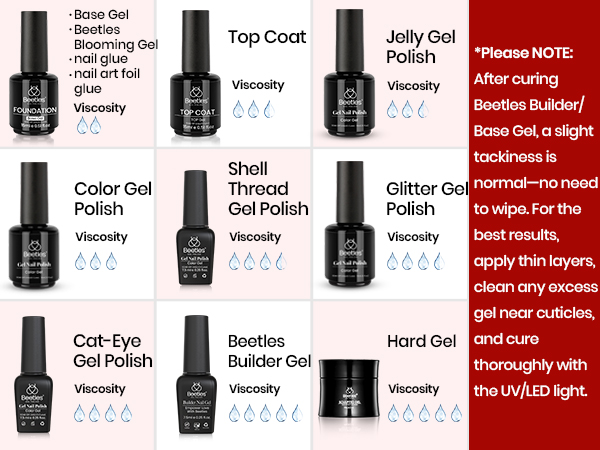 Beetles Red Gel Polish Set